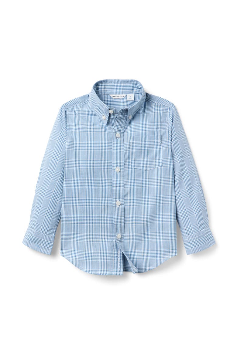 Plaid Poplin Shirt, Main, color, Blue