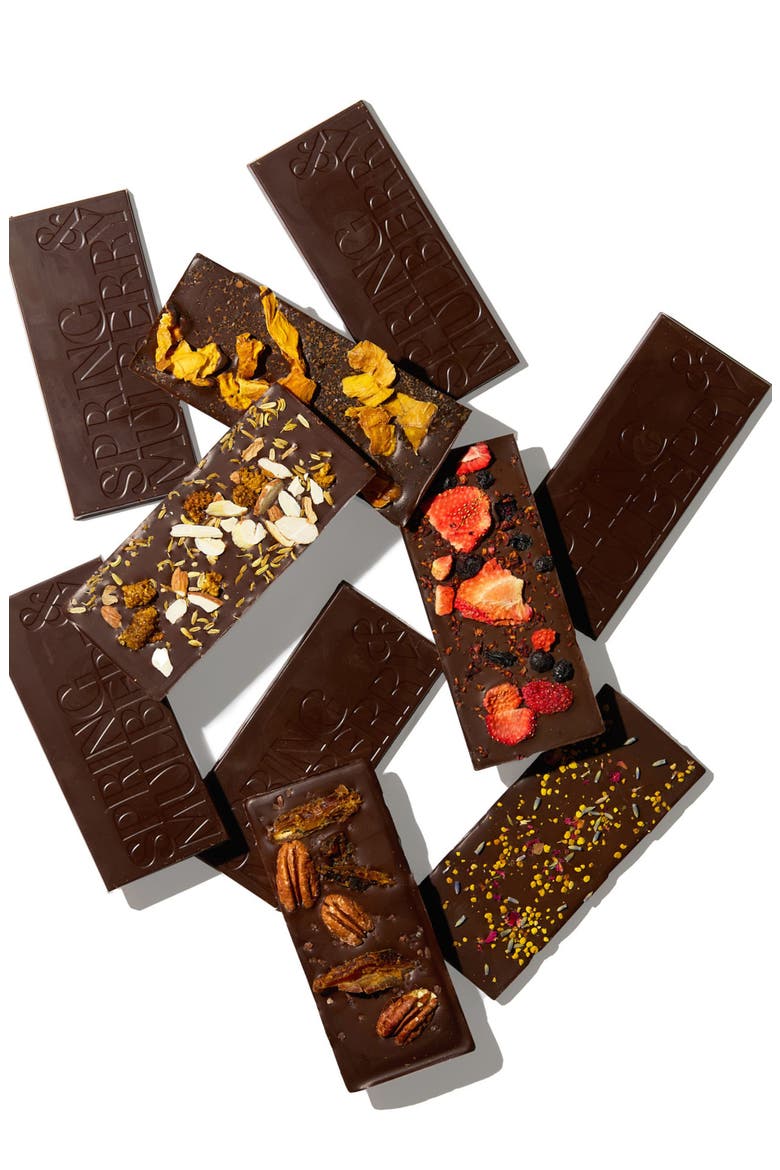 Ultimate Variety Pack Date Sweetened Dark Chocolate Bars 10-Piece Gift Box, Alternate, color, MULTI