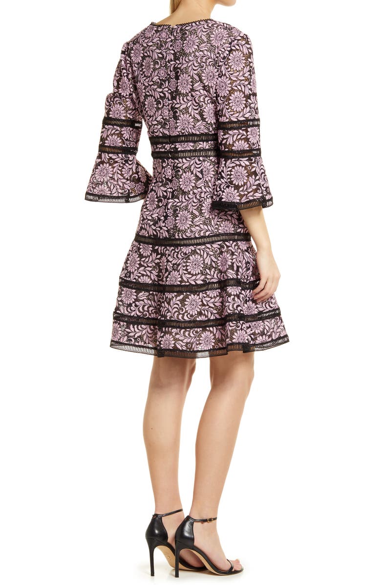 Shani Embroidered Lace Fit & Flare Cocktail Dress, Alternate, color, 