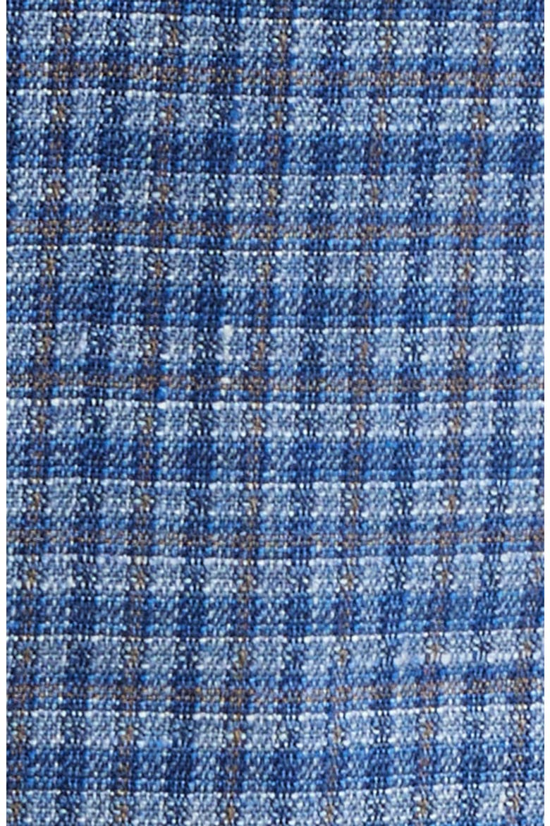 Hampton Blue Plaid Knit Linen & Cotton Blend Sport Coat, Alternate, color, BLUE