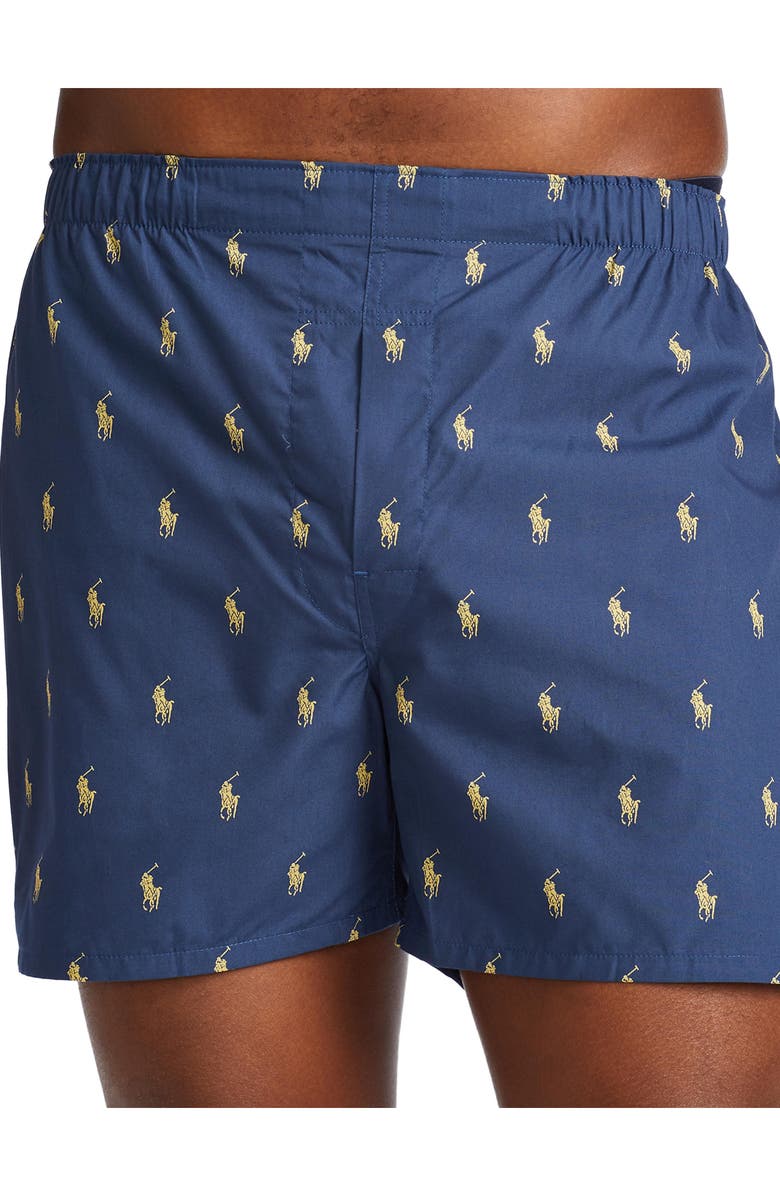 Polo Ralph Lauren Assorted 5-Pack Woven Cotton Boxers, Alternate, color,