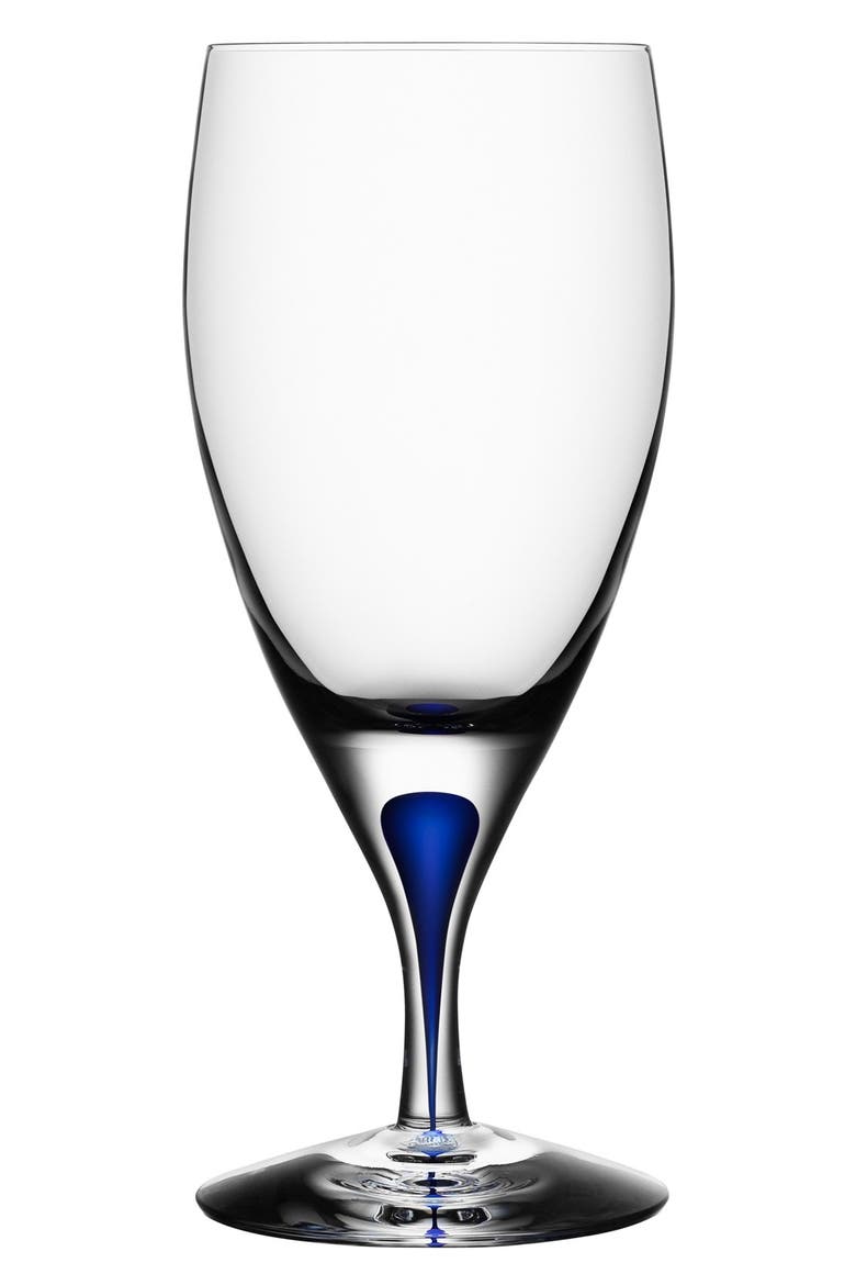 Intermezzo Iced Beverage Glass, Main, color, CLEAR/ BLUE