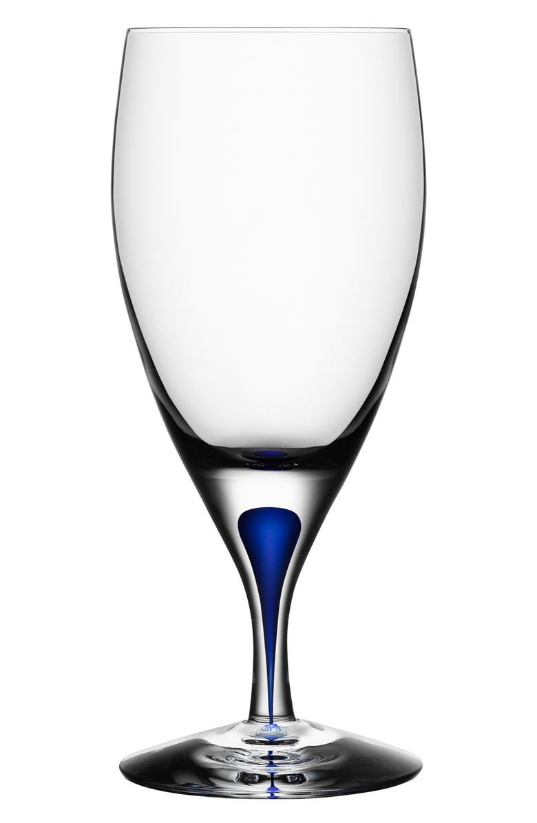 Orrefors Intermezzo Iced Beverage Glass, Main, color, Clear/ Blue