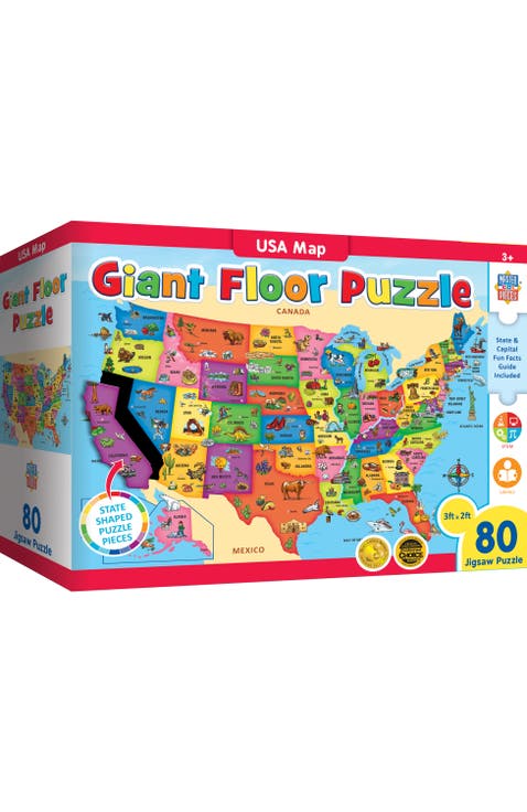 Explorer - USA Map 80 Piece Floor Jigsaw Puzzle