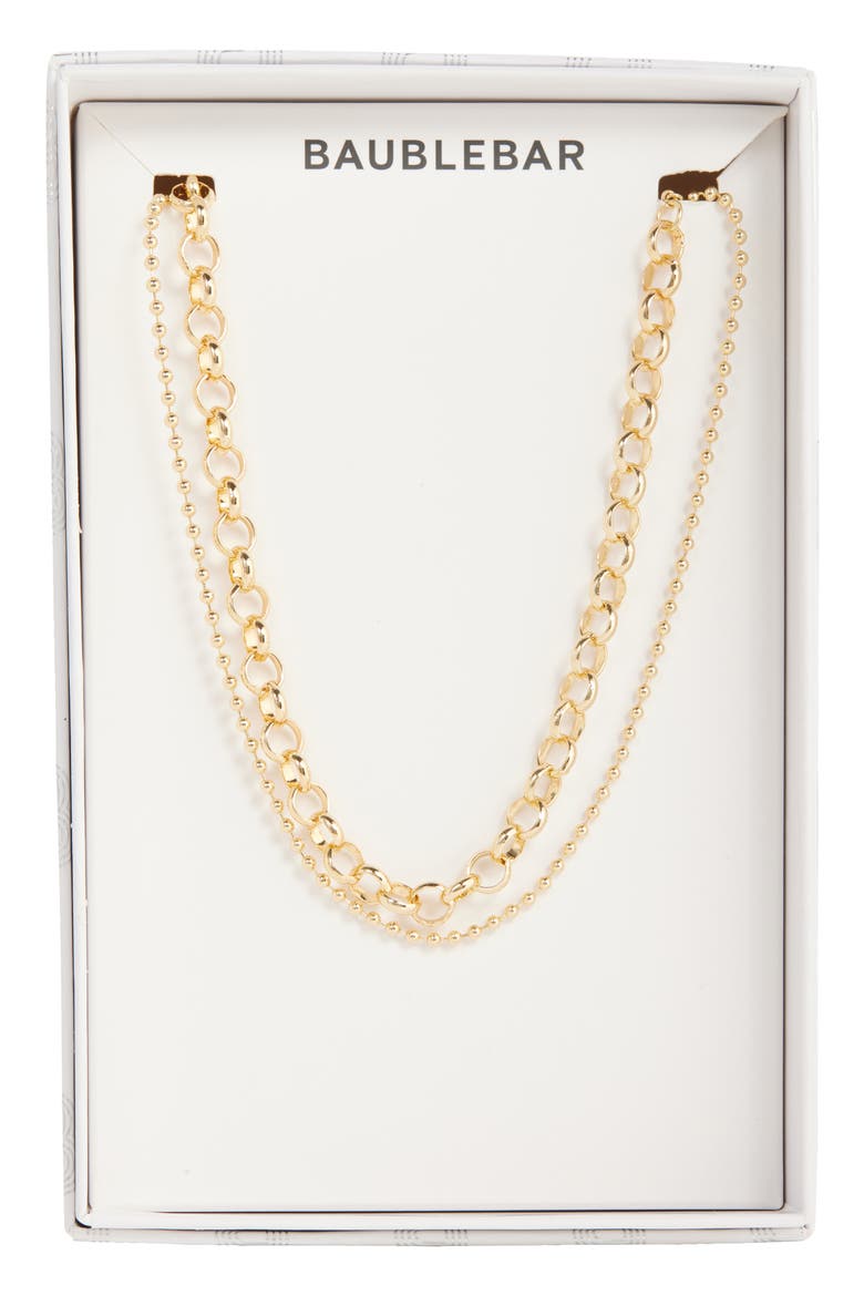 Stack of the Day Set of 2 Chain Necklaces, Main, color, GOLD