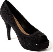 LADY COUTURE Lauren Rhinestone Embellished Platform Sandal