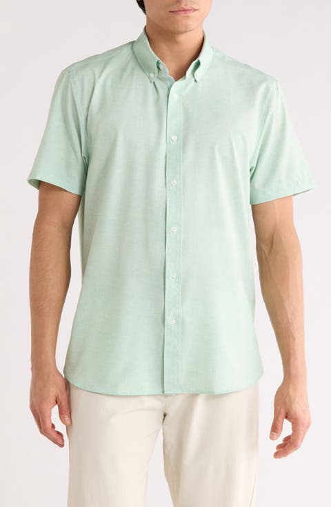 Slim Fit Short Sleeve Button-Down Shirt