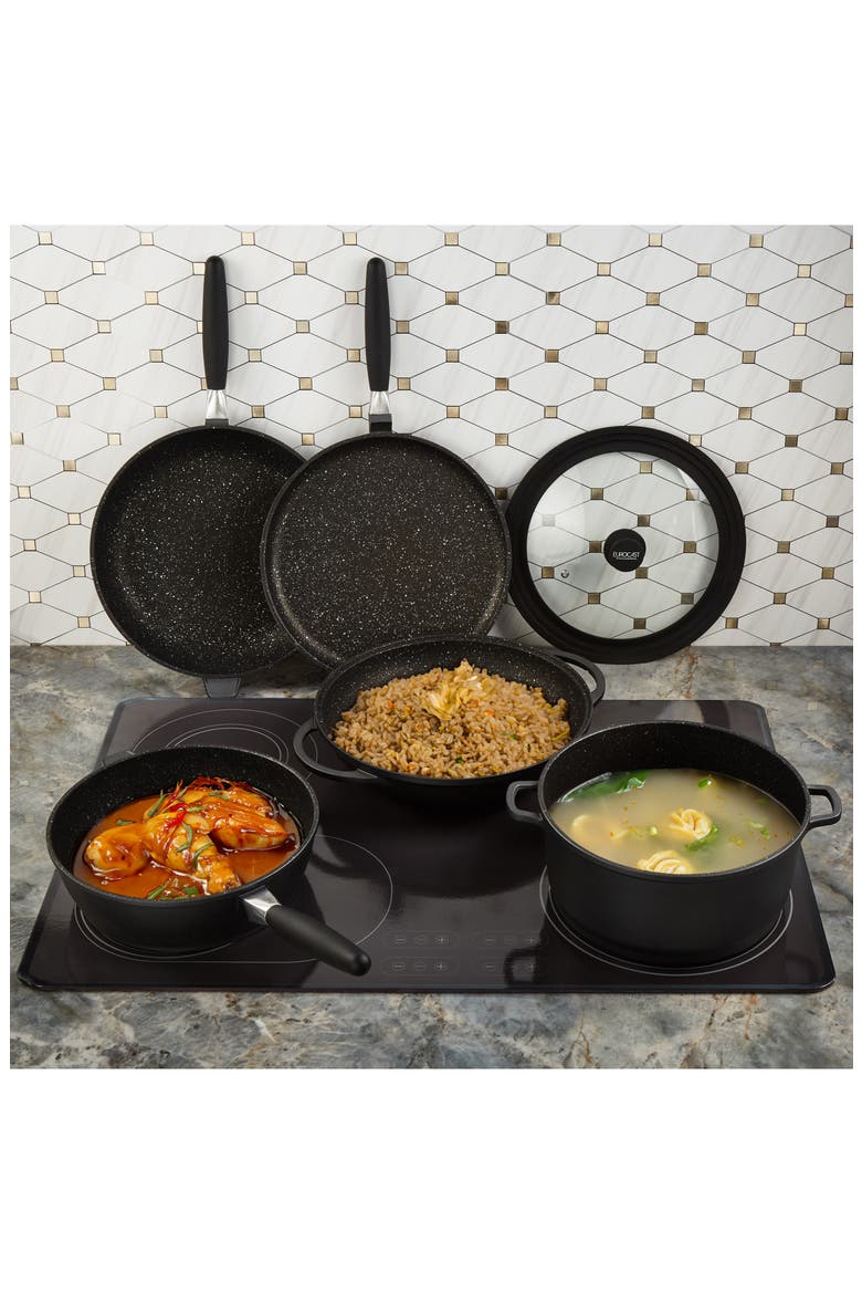 Eurocast 6-Piece Chef Add-On Cookware Set, Alternate, color, BLACK