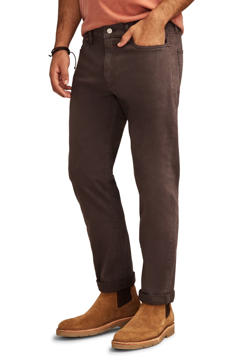 410 Athletic Straight Leg Brushed Twill Pants, Alternate, color, IRON WASH