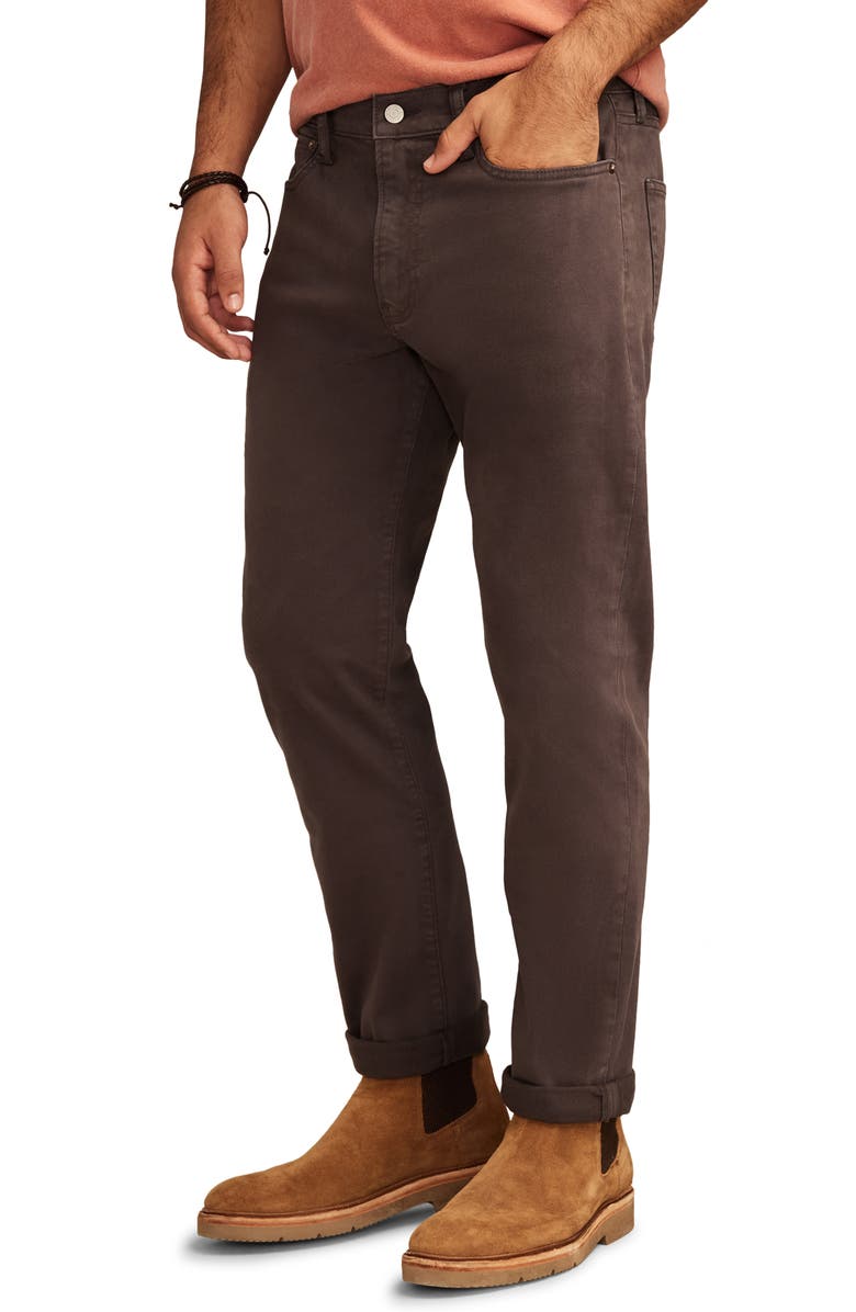 Lucky Brand 410 Athletic Straight Leg Brushed Twill Pants, Alternate, color, Iron Wash