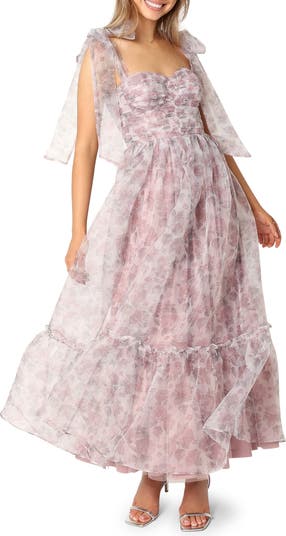 Floret Bow Strap Midi Sundress