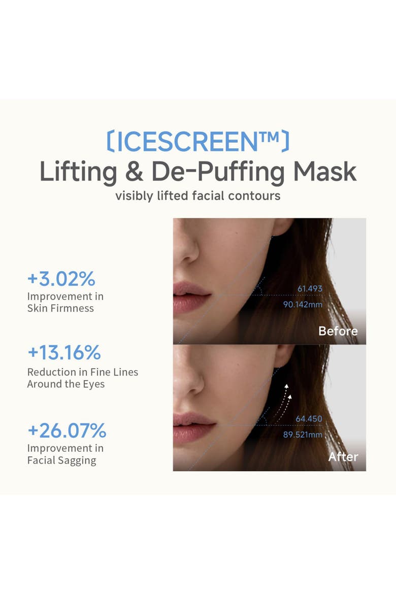 Icy Puff Sheet Face Mask 10 Sheets, Alternate, color, White