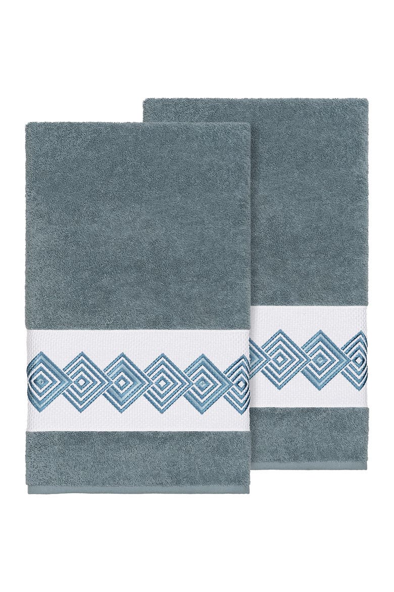 Noah Embellished Bath Towel - Set of 2 - Teal, Main, color, TEAL