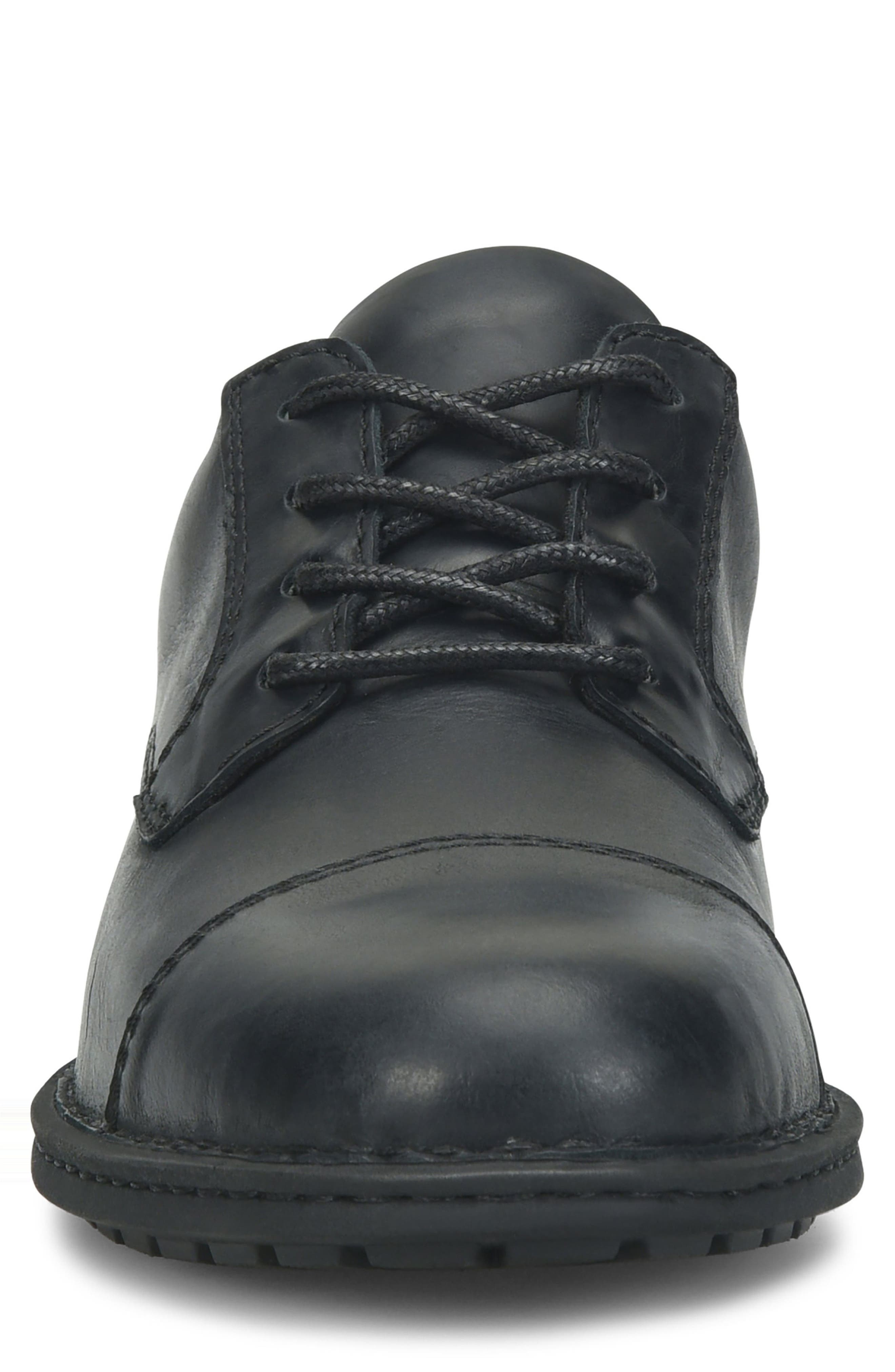 Sebastian Leather Cap Toe Derby, Alternate, color, BLACK F/ G