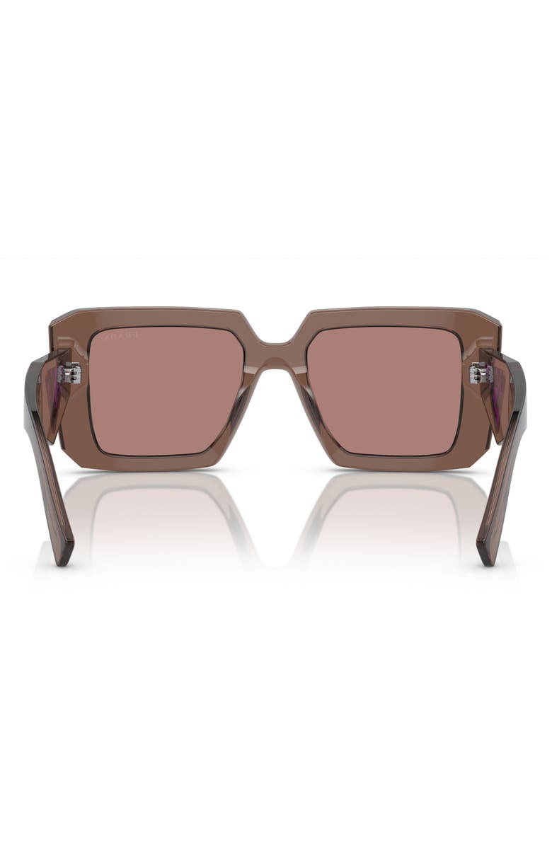 Prada 56mm Square Sunglasses, Alternate, color, Lite Brown