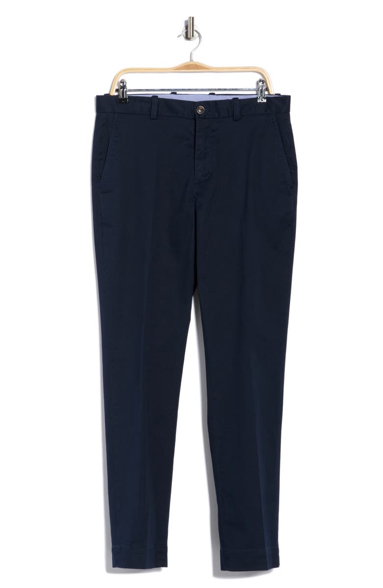 Brooks Brothers Stretch Cotton Pants, Alternate, color, Navy