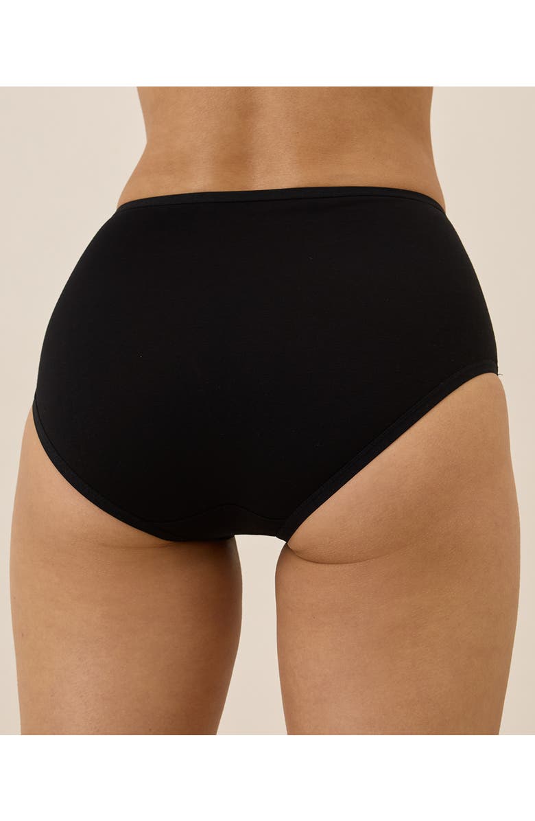 Pact Everyday High Rise Brief 5-Pack, Alternate, color, Black