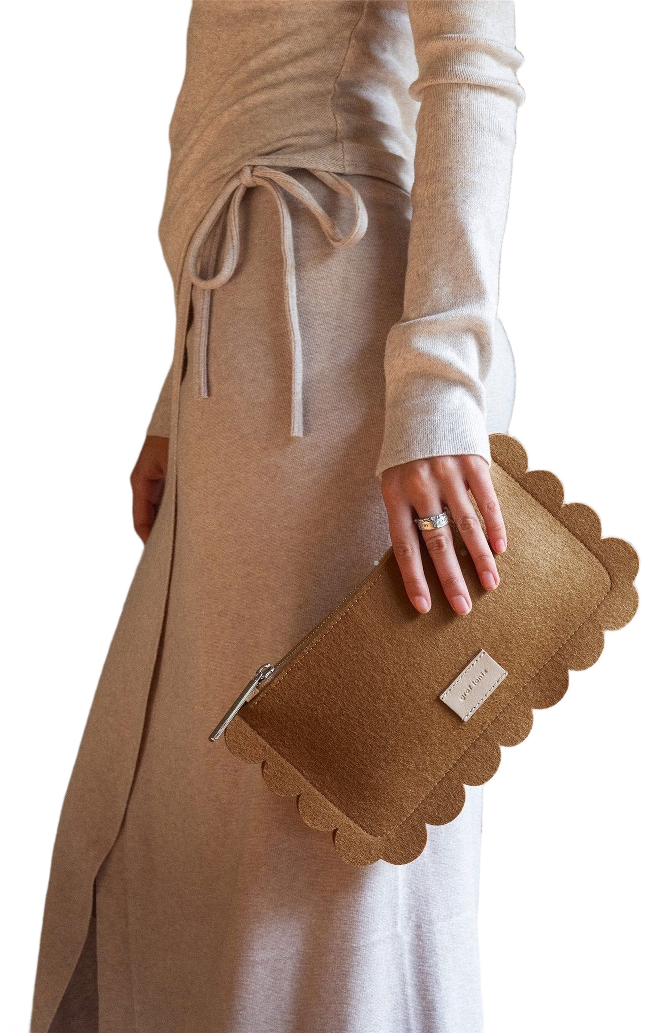 Graf Lantz Deco Edge Merino Wool Pouch, Alternate, color, Honey