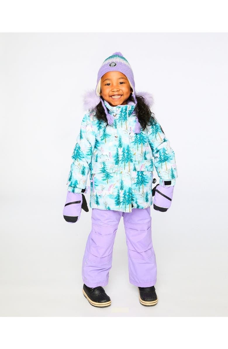 Deux par Deux Girls Winter Mittens Teknik, Alternate, color, Lavender