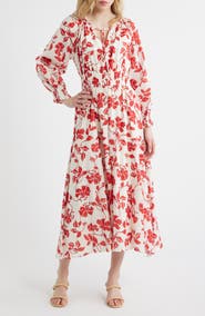 Rails Matia Floral Long Sleeve Cotton Maxi Dress