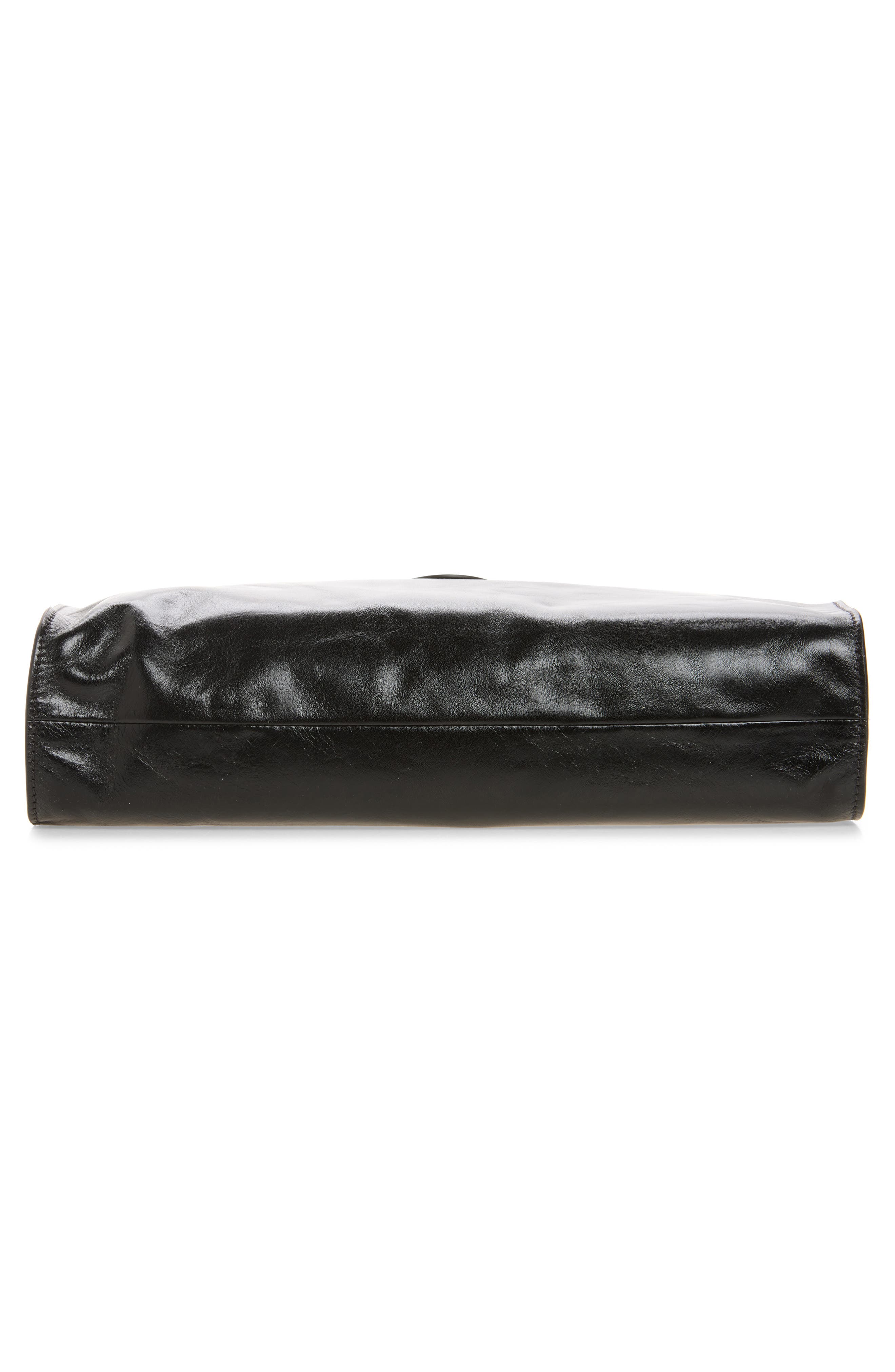 Medium Cabine Leather Shoulder Bag, Alternate, color, BLACK GOLD