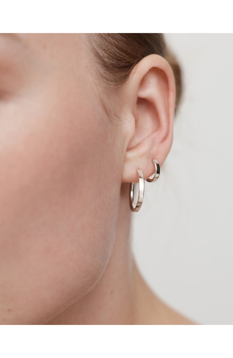 Monica Vinader Essential Small Hoop Earrings, Alternate, color, Sterling Silver