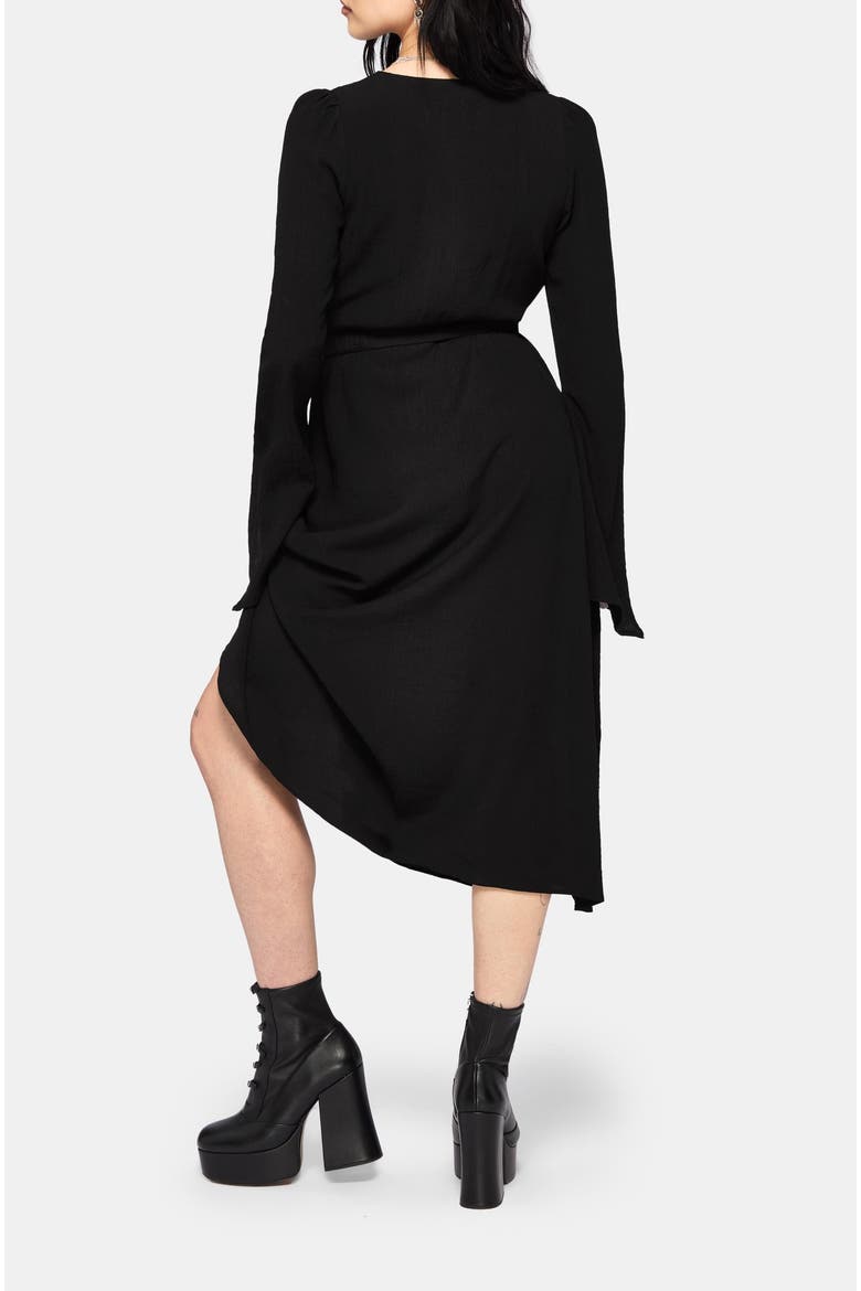 Millicent Chain Front Midi Dress, Alternate, color, Black