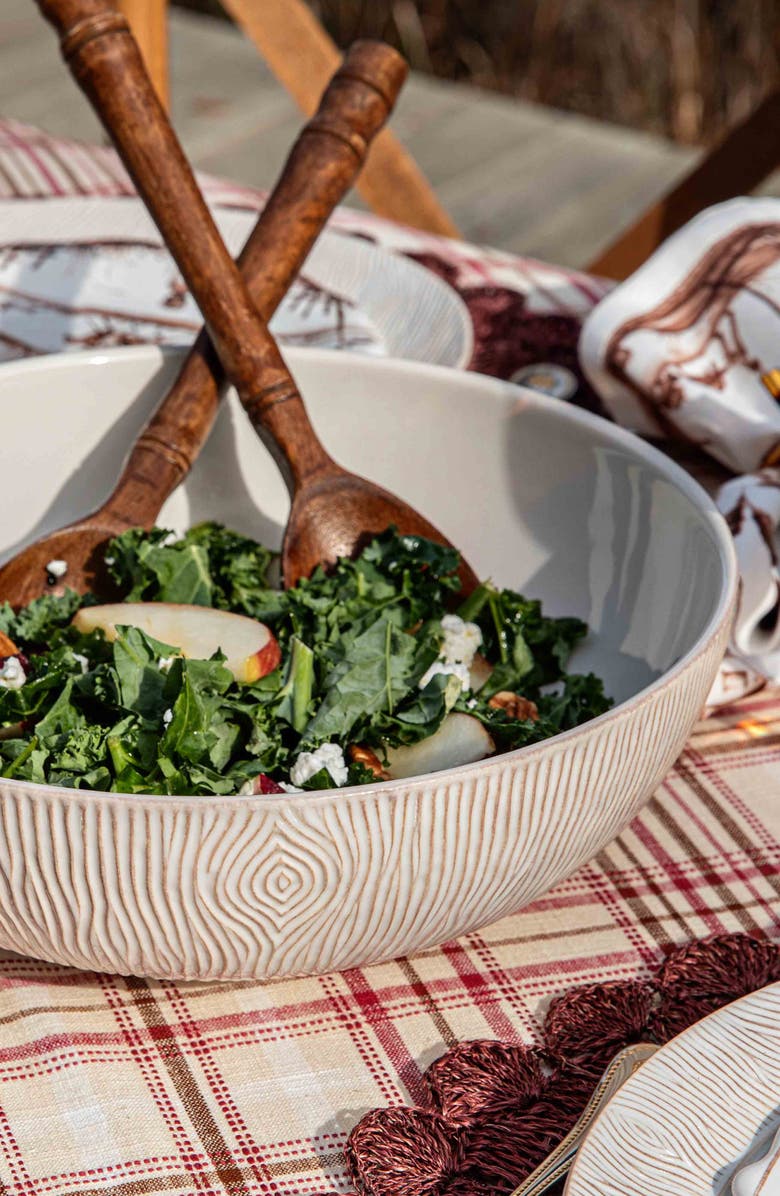 Juliska Blenheim Oak Serving Bowl, Alternate, color, Whitewash