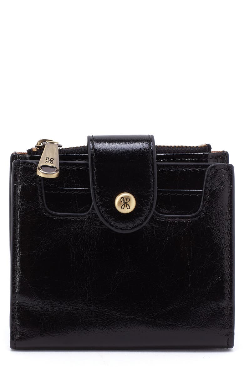 Dunn Leather Compact Wallet, Main, color, BLACK
