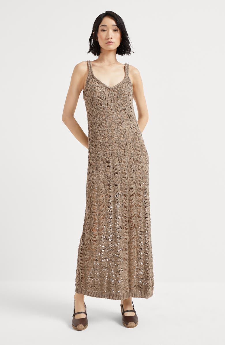 Brunello Cucinelli Foliage Lace dress, Alternate, color, 