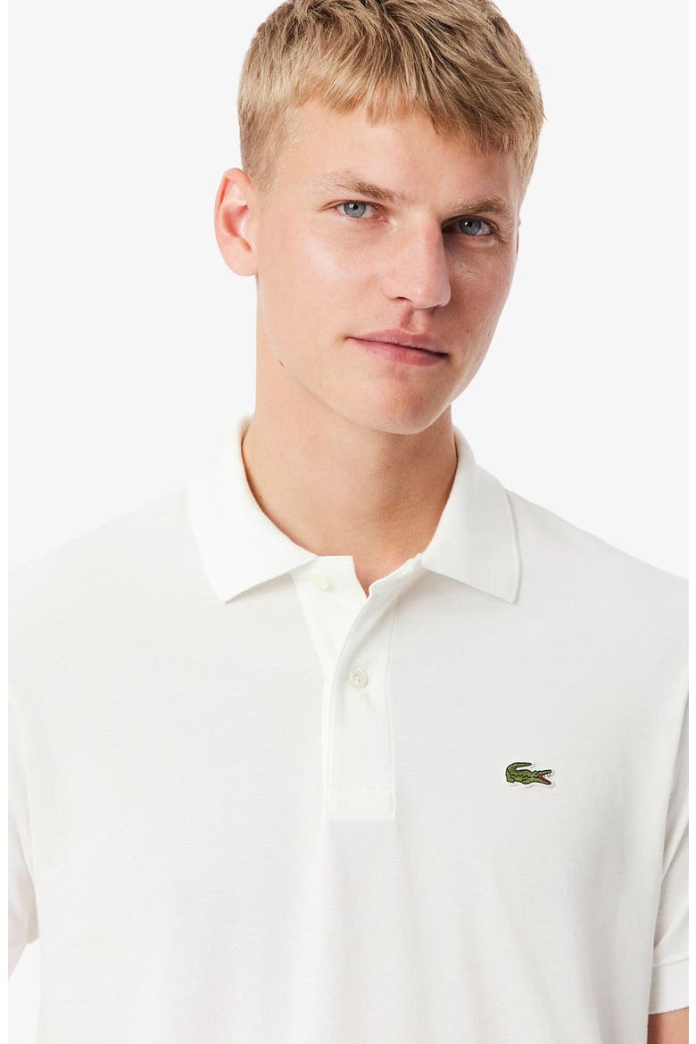 Essentials Classic Fit Cotton Blend Piqué Polo, Alternate, color, WHITE