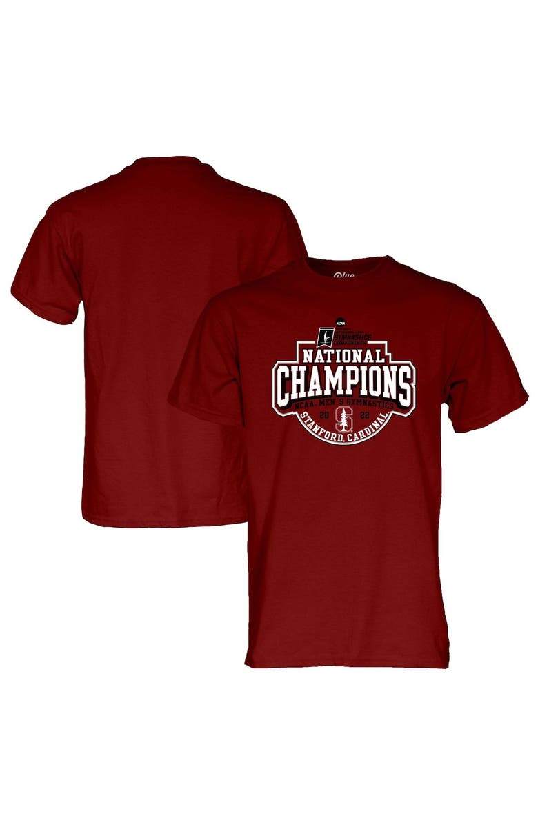 BLUE 84 Men's Blue 84 Cardinal Stanford Cardinal 2022 NCAA Men's Gymnastics National Champions T-Shirt, Main, color, 