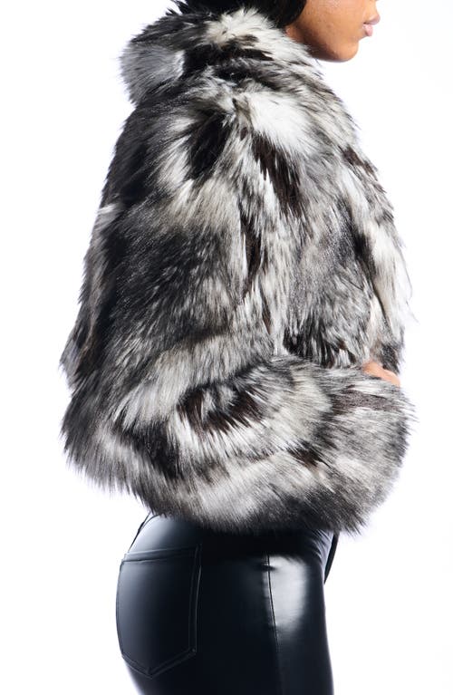 Azalea Wang Arias Faux Fur Coat In Gray
