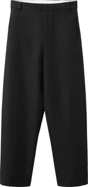 MANGO Barrel Cotton & Linen Pants