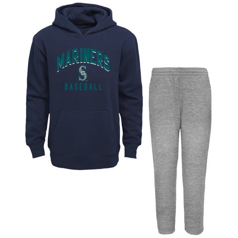 Infant Navy/Heather Gray Seattle Mariners Play by Play Pullover Hoodie & Pants Set