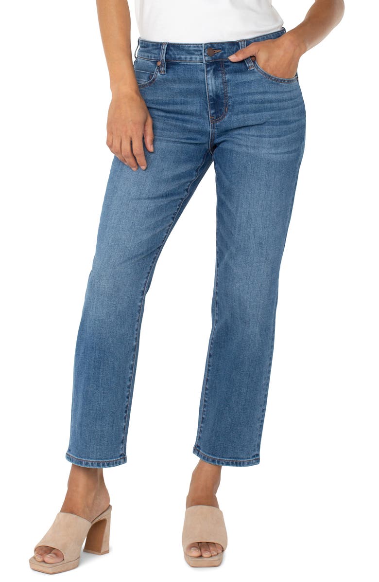 Liverpool Los Angeles Kennedy Mid Rise Ankle Straight Leg Jeans, Alternate, color, 