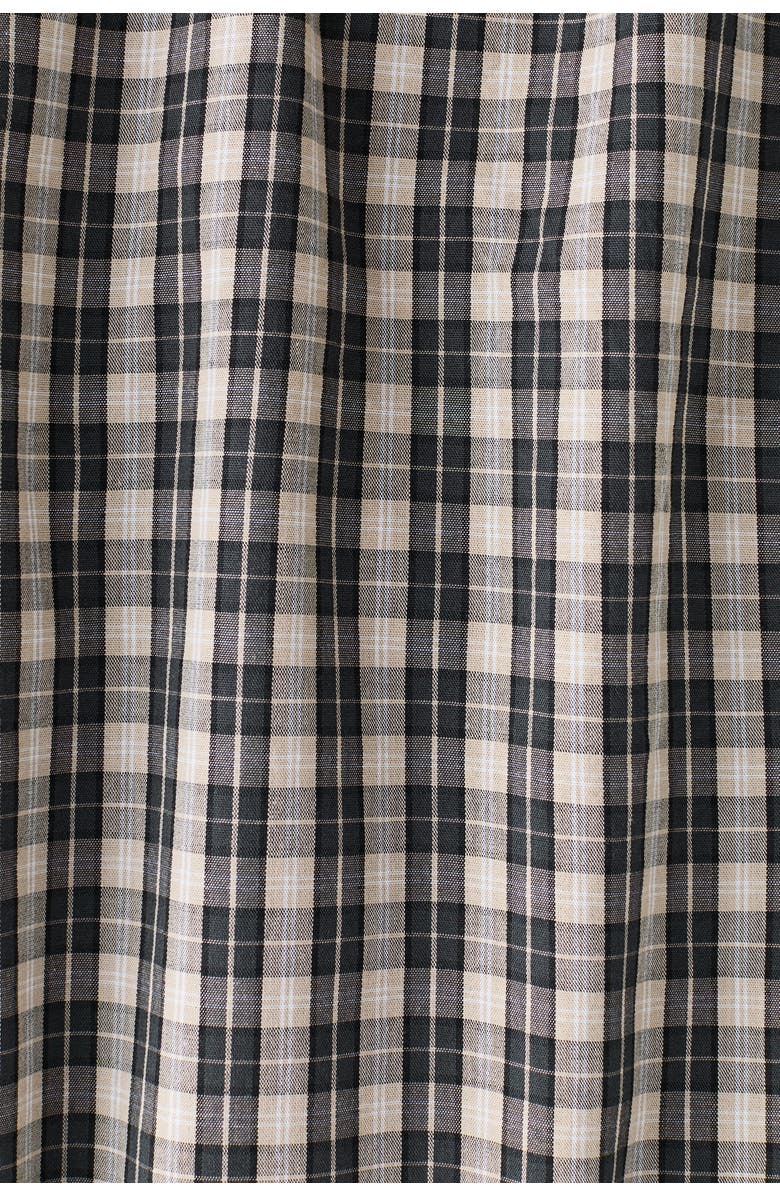 H&M Relaxed Fit Poplin Trousers, Alternate, color, Gray/Checked