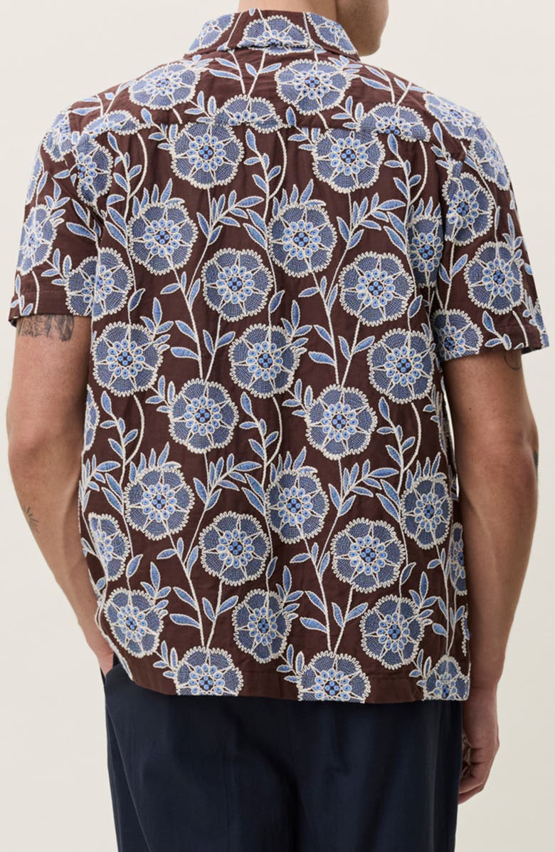 Les Deux Floral Print Button-Up Shirt, Alternate, color, Delicioso