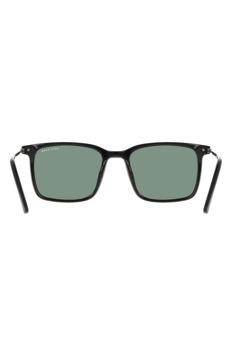 Cole Haan 55mm Rectangular Sunglasses, Alternate, color, Black