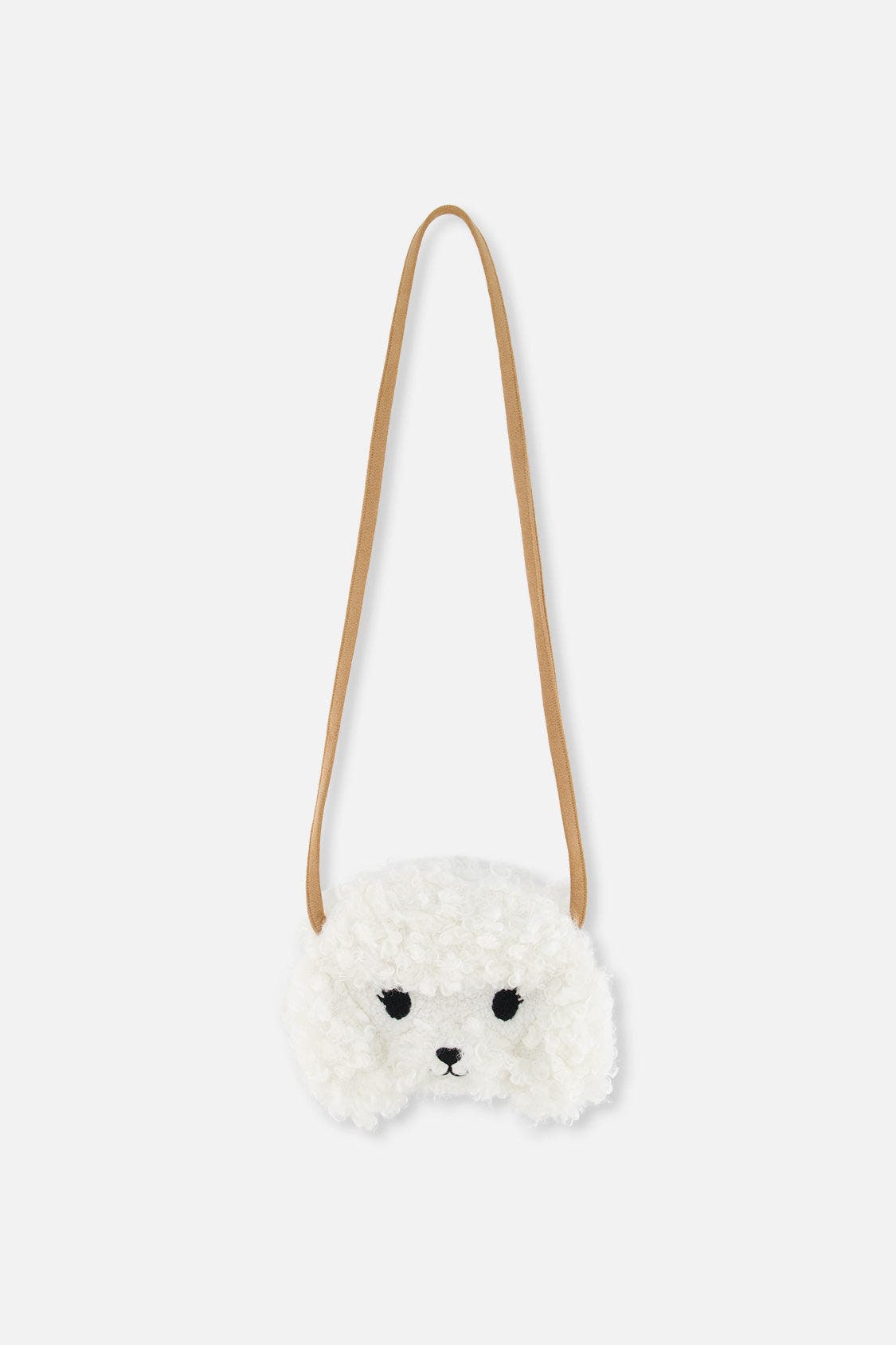 Plush Zipper Adjustable Strap Bag, Main, color, Off-White