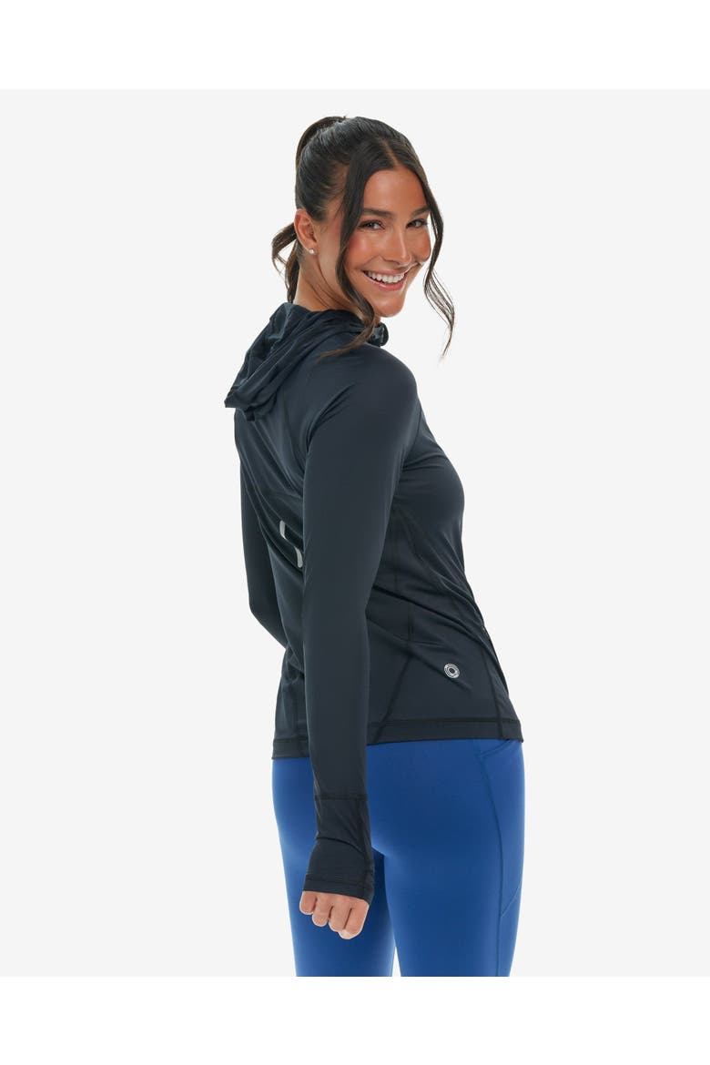 Women's Long Sleeve Full Zip Hoodie Jacket with Sun and UV Protection, Alternate, color, Black