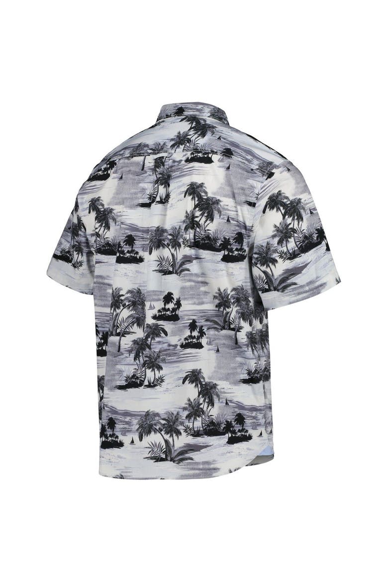 Men's Tommy Bahama Black Carolina Panthers Sport Tropical Horizons Button-Up Shirt, Alternate, color, Black