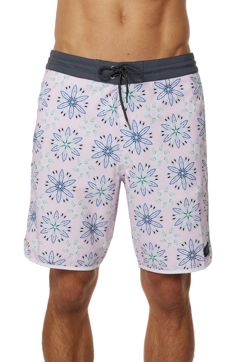 O'Neill Quiver Cruzer Floral Board Shorts, Main, color, 