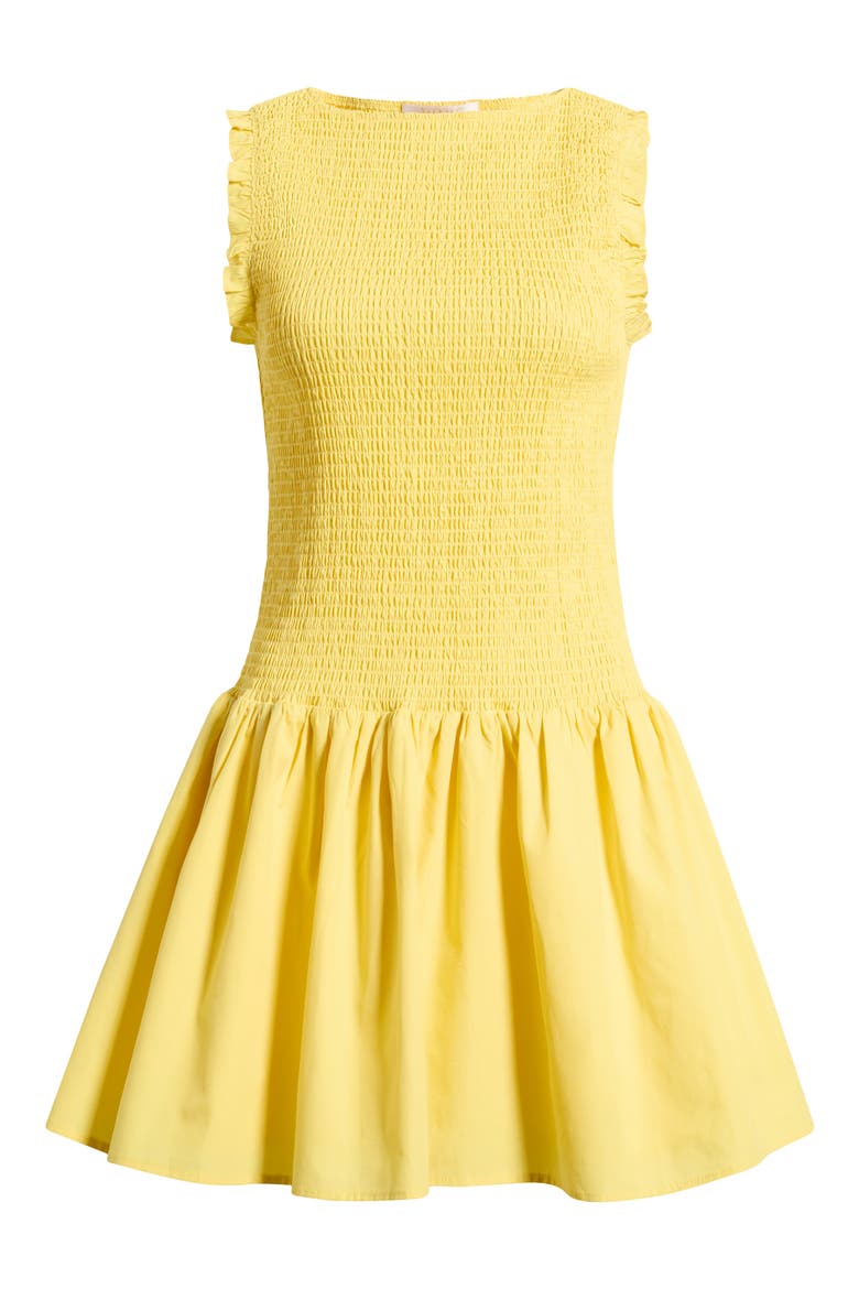 Esme Smocked Sleeveless Minidress, Alternate, color, YELLOW