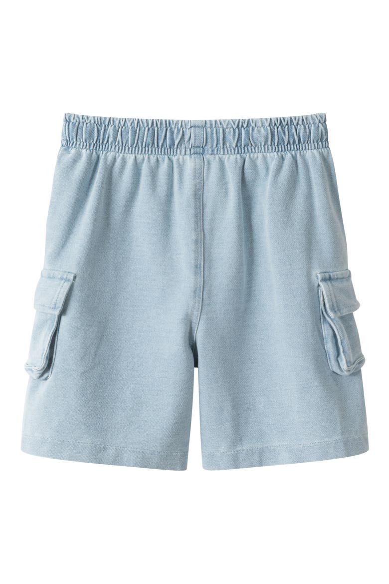 Kids' Drawstring Knit Denim Shorts, Alternate, color, DENIM