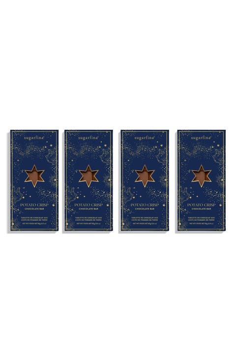 Set of 4 Potato Crisp Chocolate Bars