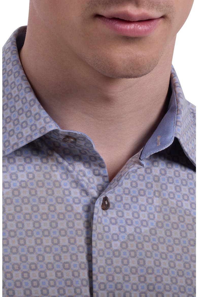 Jimmy OoohCotton® Geo Print Button-Up Shirt, Alternate, color, SAND