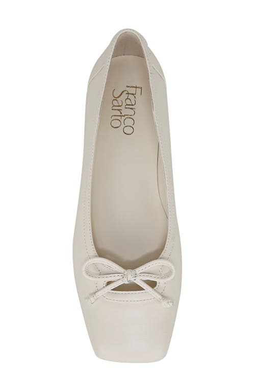 Franco Sarto Imara Square Toe Ballet Flat In White