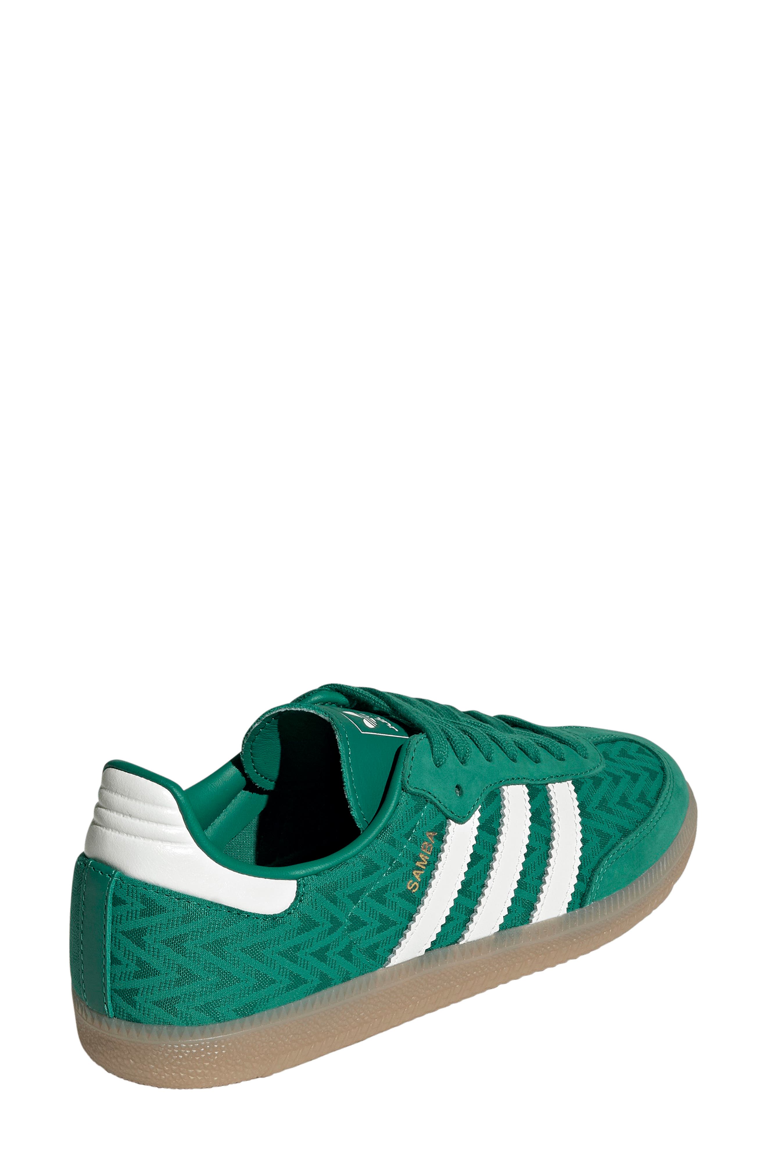 adidas Samba OG Sneaker, Alternate, color, Green/ Off White/ Gold