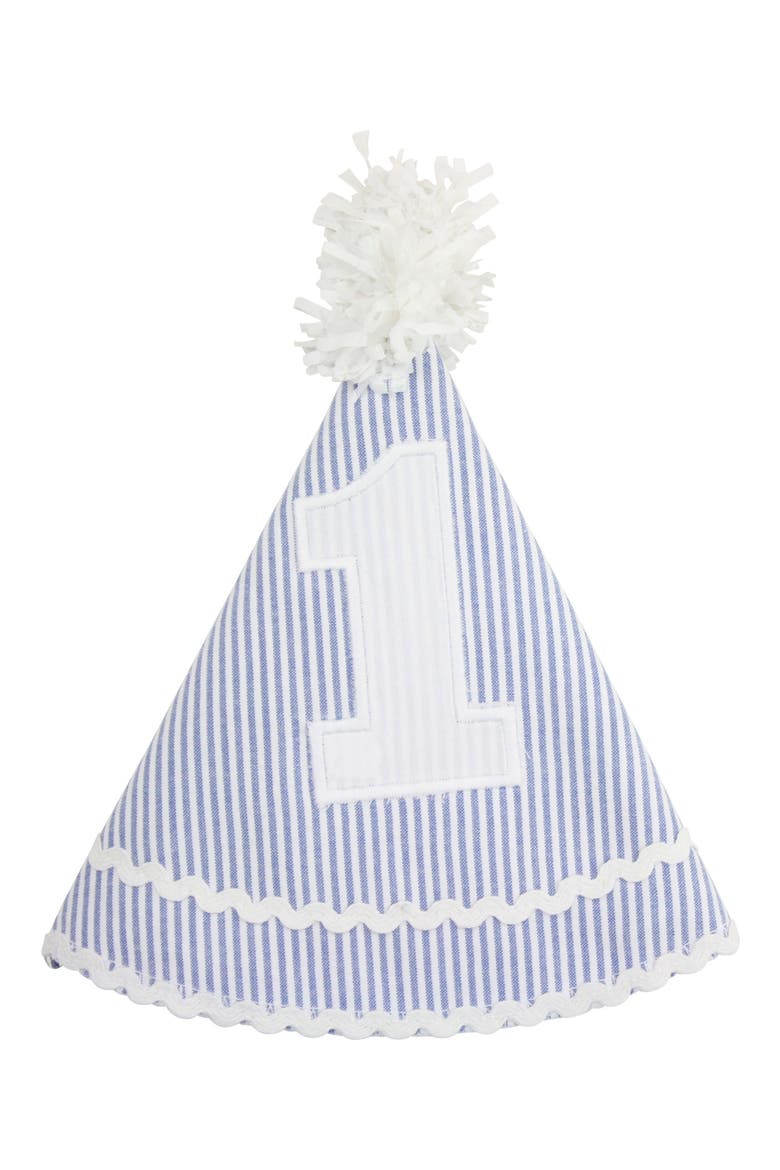Birthday Boy Party Hat & Bodysuit, Alternate, color, BLUE